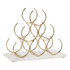Marble and Gold 6 Bottle Wine Rack