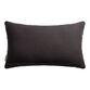 Black And Ivory Stripe Check Indoor Outdoor Lumbar Pillow image number 2