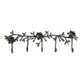 Antique Bronze Rustic Floral Wall Rack image number 2