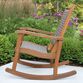 Galena Gray All Weather Wicker and Wood Rocking Chair image number 2