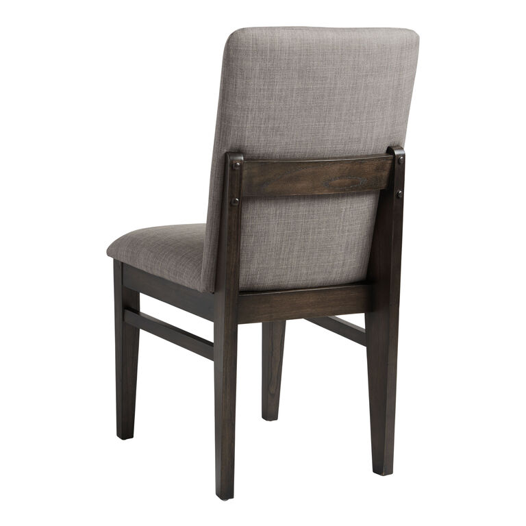 Brenden Dark Brown Pine Upholstered Dining Chair Set of 2 image number 3