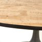 Gibson Oval Reclaimed Pine and Metal Dining Table image number 1