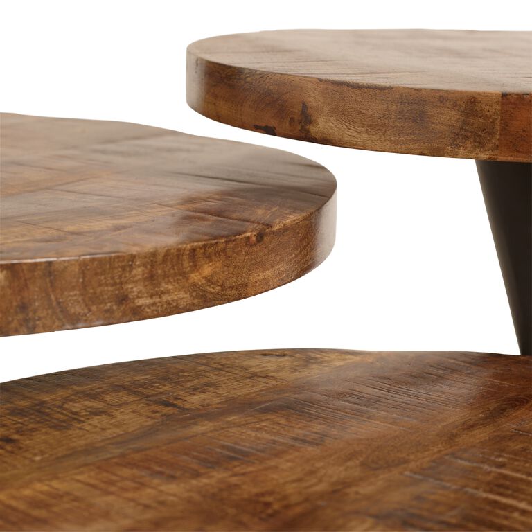 Wood and Metal Multi Level Coffee Table image number 5