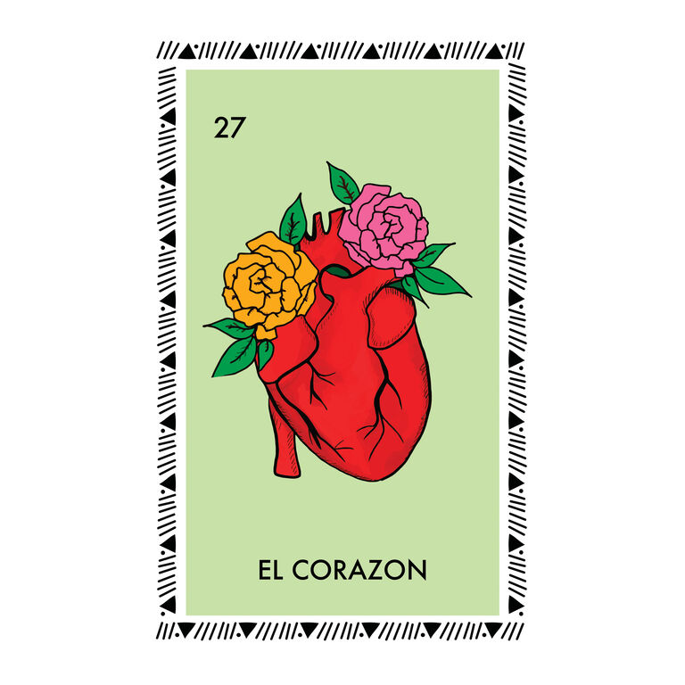 Buen Dia Loteria's El Corazon by Aly Aguilar Wall Art Print image number 1