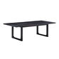 Burman Extra Long Black Wood Dining Table image number 0