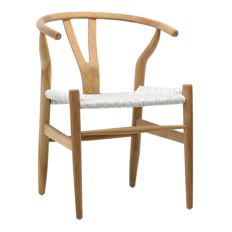 Manzanilla Two Tone Teak Mid Century Outdoor Dining Chair image number 1
