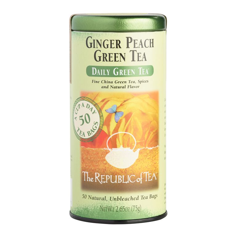 The Republic Of Tea Ginger Peach Green Tea 50 Count image number 1