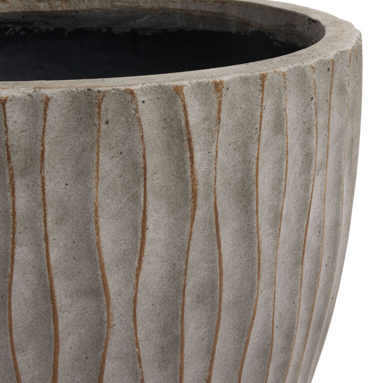 Braga Gray And Brown Cement Outdoor Planter image number 2