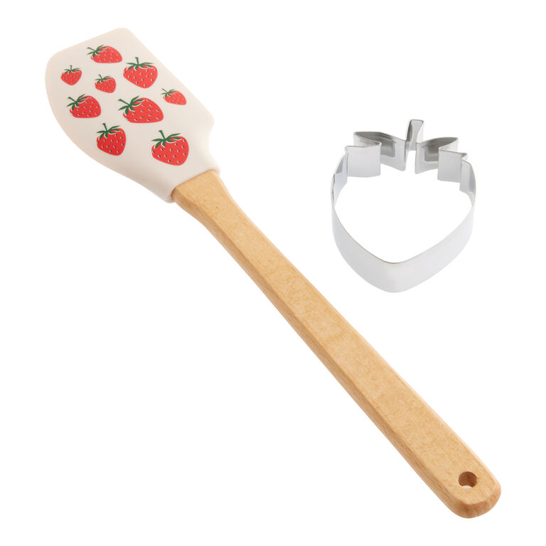 Strawberries and Cream Spatula and Cookie Cutter Set image number 2