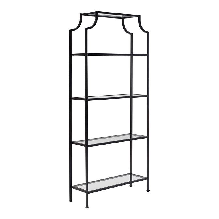 Milayan Tall Metal and Glass Shelf image number 1