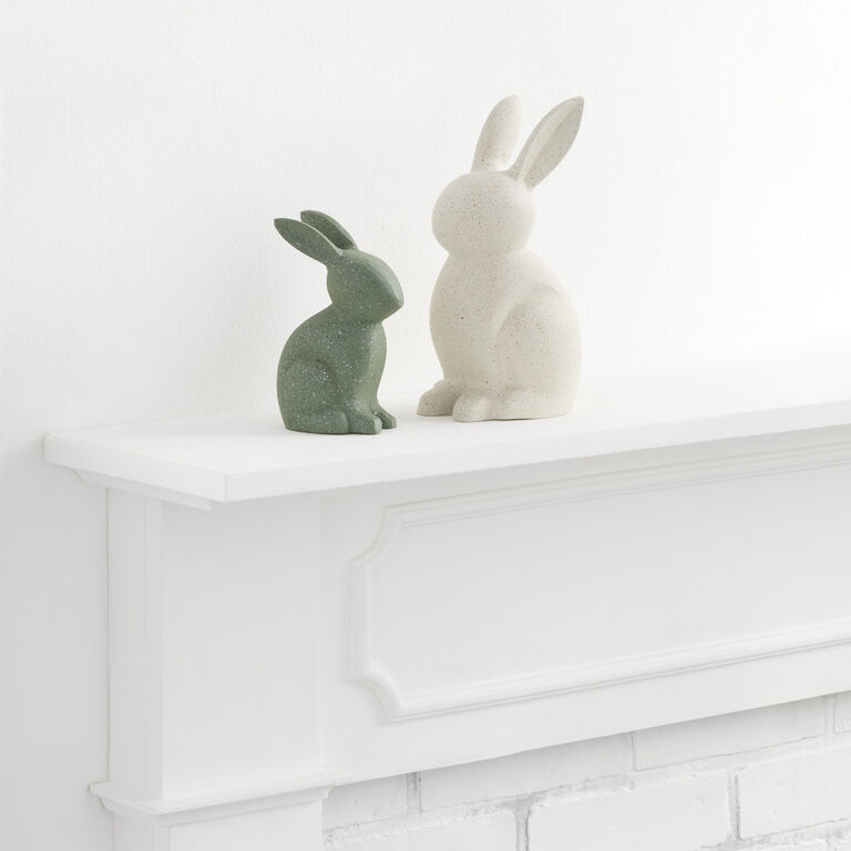 Speckled Ceramic Rabbit Decor Collection image number 1