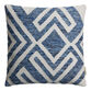 Blue and Ivory Geometric Indoor Outdoor Throw Pillow image number 0