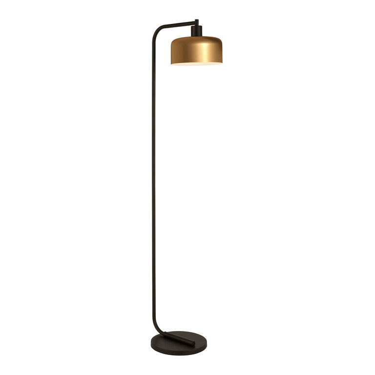 Adelaide Brass and Blackened Bronze Two Tone Floor Lamp image number 4
