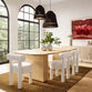 Burgh Extra Long Natural Ash Wood and Rattan Dining Table image number 1