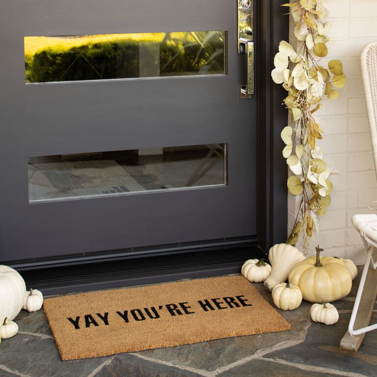 Yay You're Here Coir Doormat image number 2