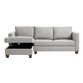 Gray Left Facing Trudeau Sectional Sofa with Storage image number 3