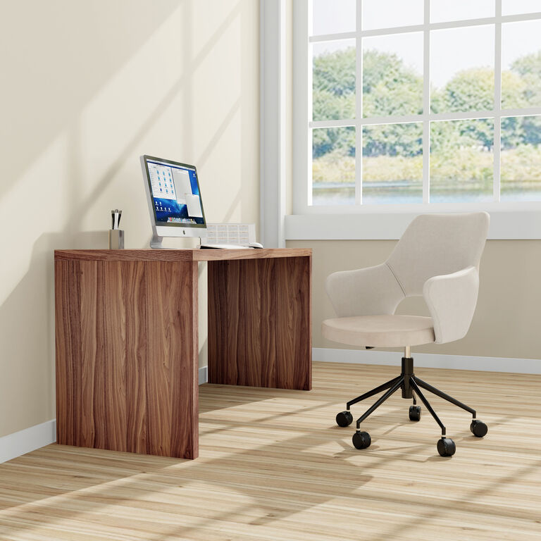 Stenhouse Walnut Brown Wood Modern Desk image number 2