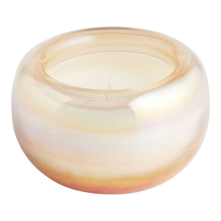 Pink Luster Art Glass Scented Candle image number 1
