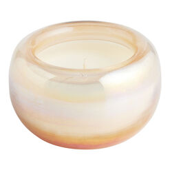 Pink Luster Art Glass Scented Candle