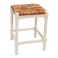 Erma Wood and Fiber Farmhouse Backless Counter Stool image number 0