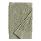Sage Green Sculpted Palm Leaf Hand Towel image number 0
