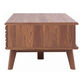 Pam Rubber Wood Mid Century Coffee Table With Storage image number 4