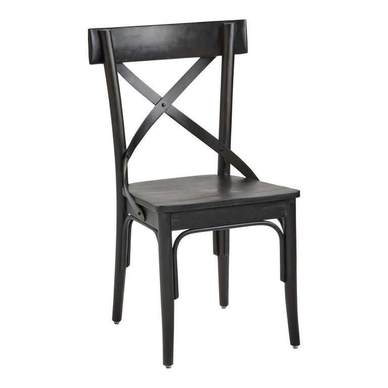 Bistro Distressed Wood Dining Chair Set of 2 image number 1