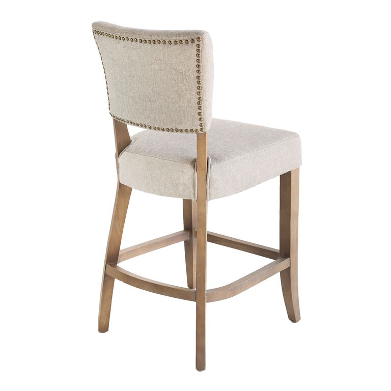 Monroe Oatmeal Upholstered Counter Stool image number 3