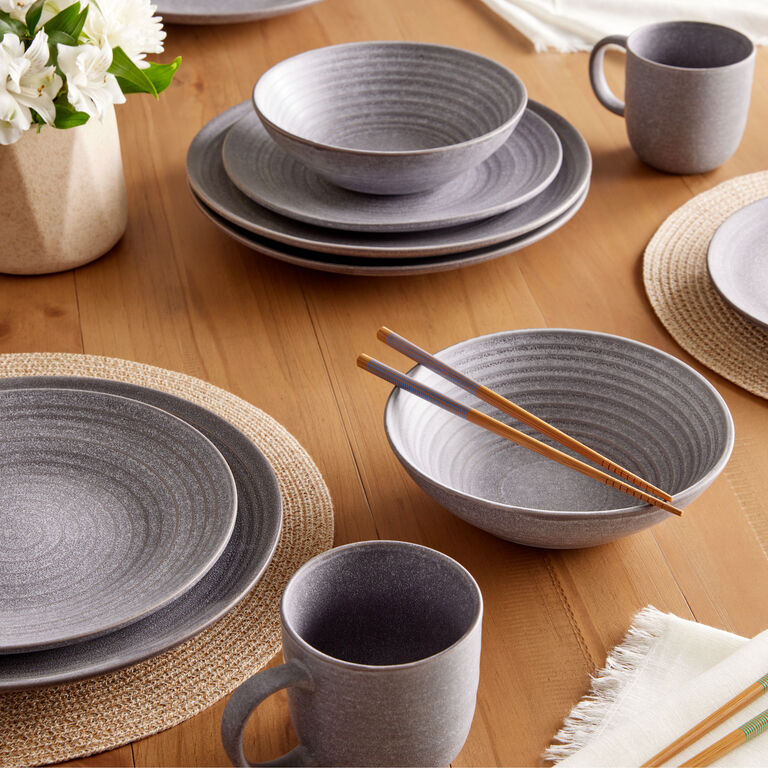 Ash Satin Gray Speckled Dinnerware Collection image number 1