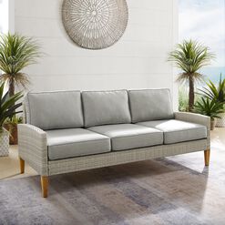 Capella Gray All Weather Wicker Outdoor Couch
