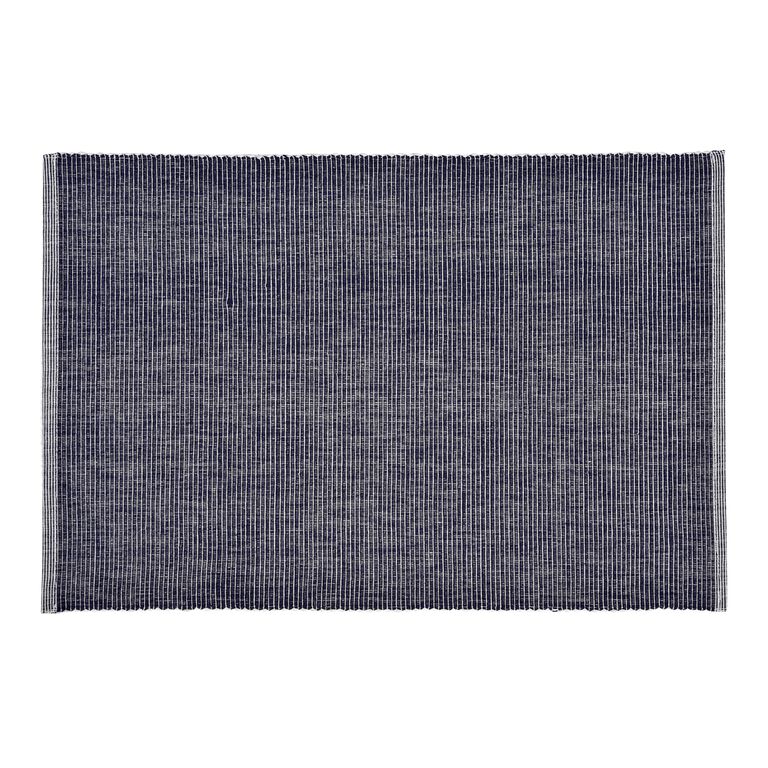 Distressed Blue Ribbed Placemats Set of 4 image number 1