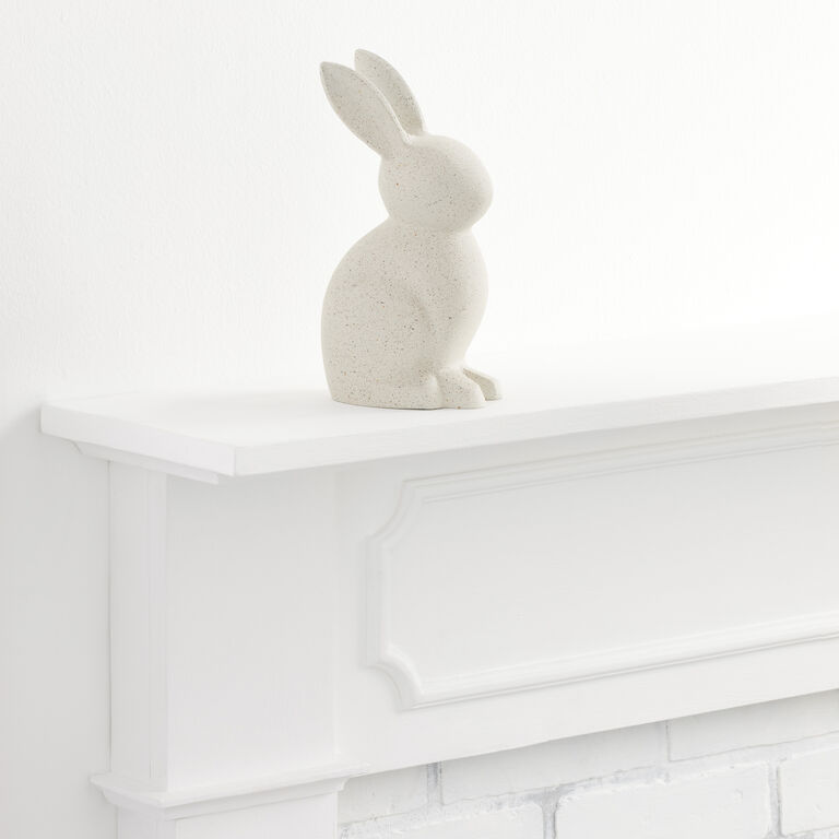 Speckled Cream Ceramic Rabbit Decor image number 1