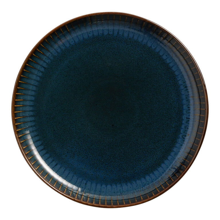 Blue Reactive Glaze Ribbed Dinnerware Collection image number 4