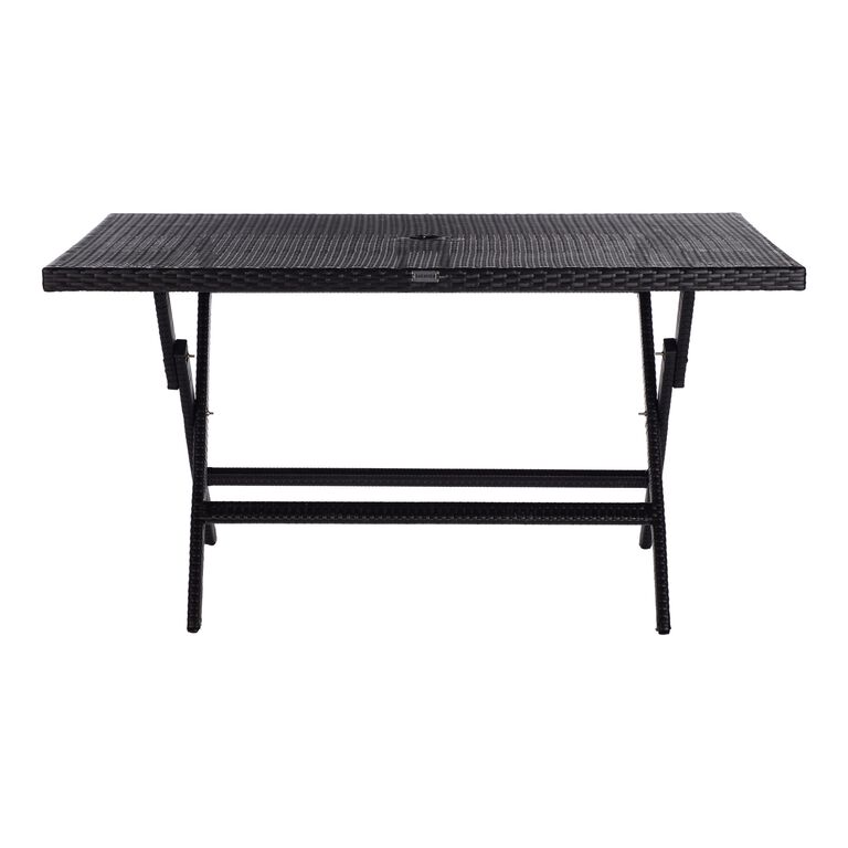 Afton All Weather Wicker Outdoor Folding Table image number 3