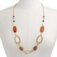 Gold And Agate Mixed Bead Long Necklace image number 1