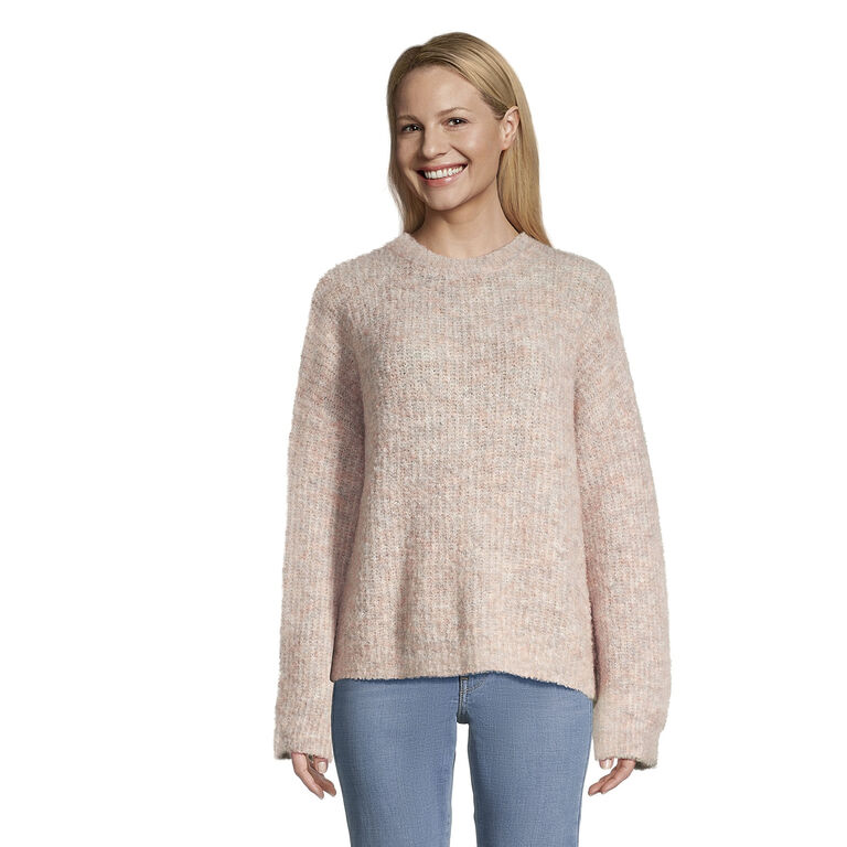 Madi Blush Marled Cropped Sweater image number 1