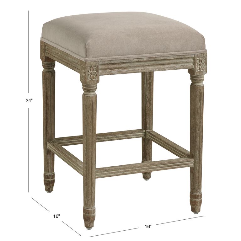 Paige Backless Upholstered Counter Stool image number 4
