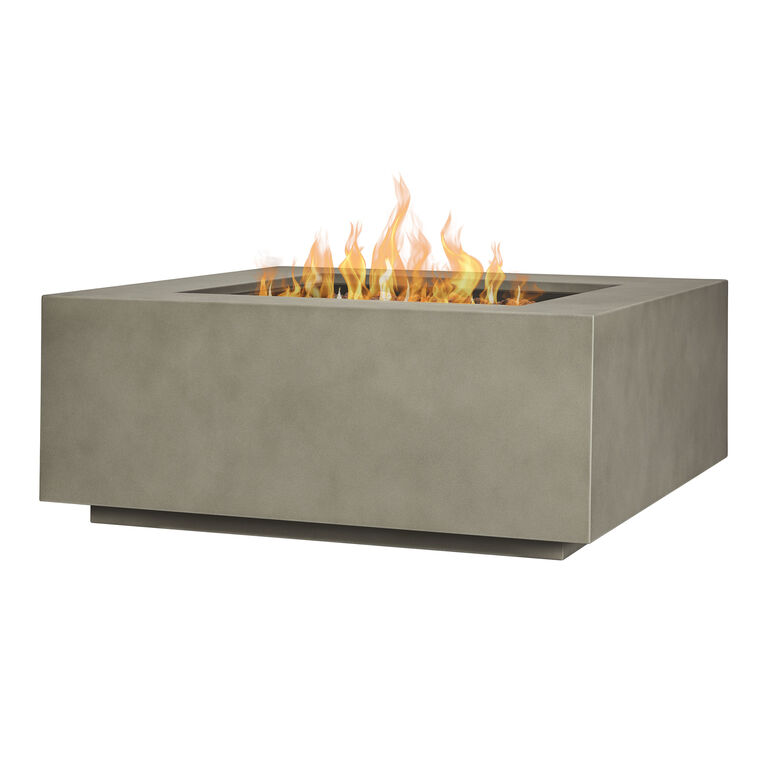Malta Square Steel Gas Fire Pit Table image number 1