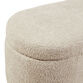 Belize Cream Boucle Curved Upholstered Storage Bench image number 4