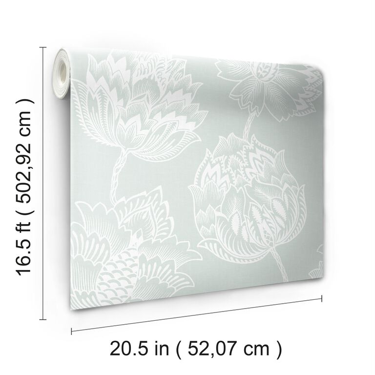 Floral Batik Peel And Stick Wallpaper image number 7