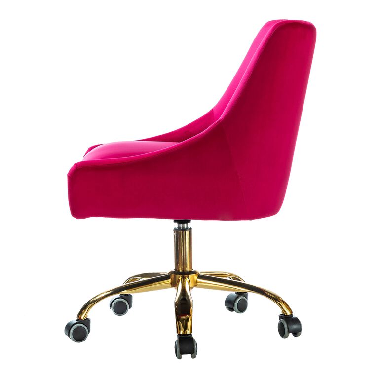 Alton Velvet Upholstered Office Chair image number 3