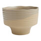 Gray Reactive Glaze Ceramic Ribbed Dipped Planter image number 0