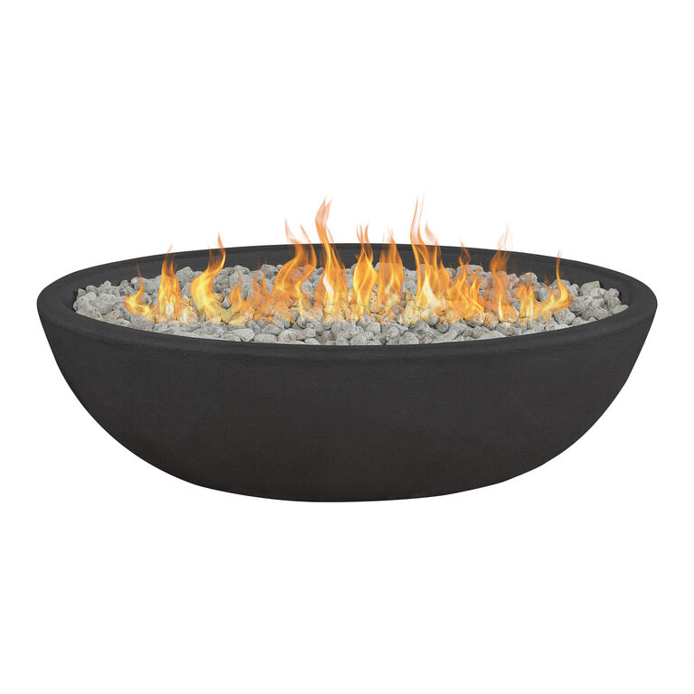 Riverside Oval Faux Stone Bowl Gas Fire Pit image number 3