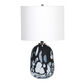 Alana Blue And White Glass Organic Dot Table Lamp image number 0
