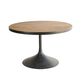 Logan Round Reclaimed Pine and Black Metal Dining Table image number 0
