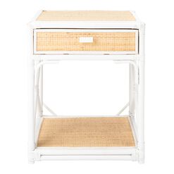Celia Natural Rattan Nightstand With Drawer