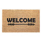 Black and Natural Welcome Coir Doormat image number 0