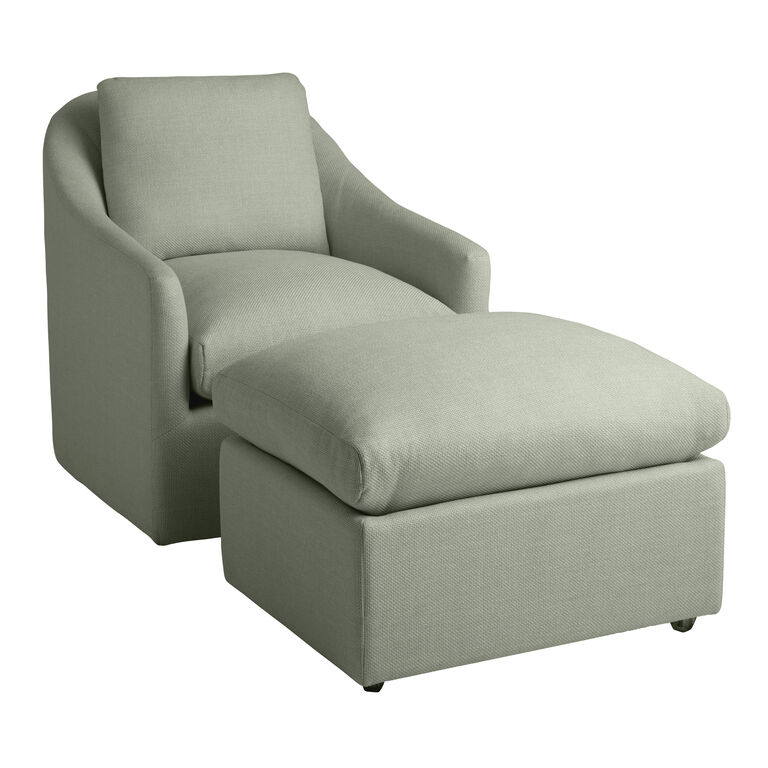 Delfina Slope Arm Upholstered Swivel Chair image number 6
