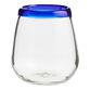 Rocco Blue Stemless Wine Glass Set Of 4
