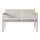 Caguas Acacia Wood and White Metal Outdoor Loveseat image number 2